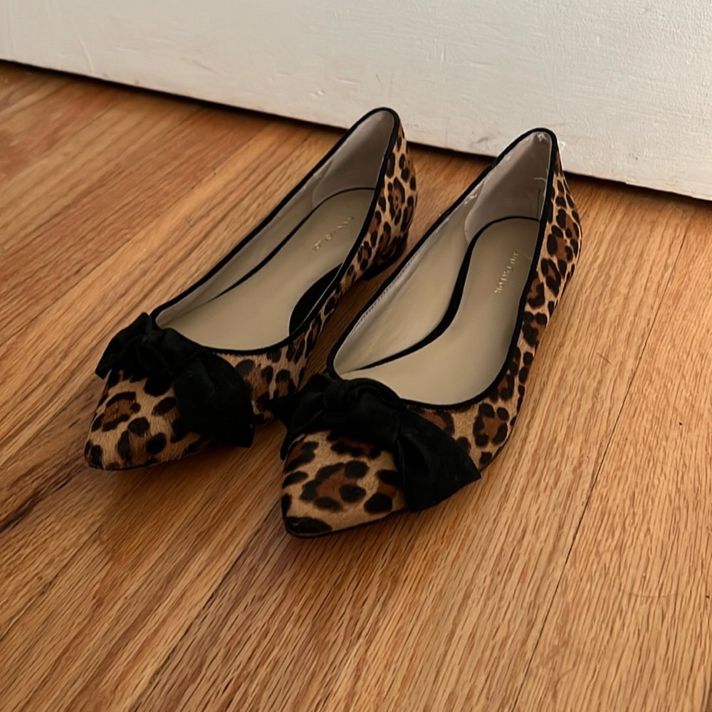 Leopard Ann Taylor Bow Flats - Never Worn